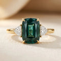 Gold Emerald Solitaire Ring