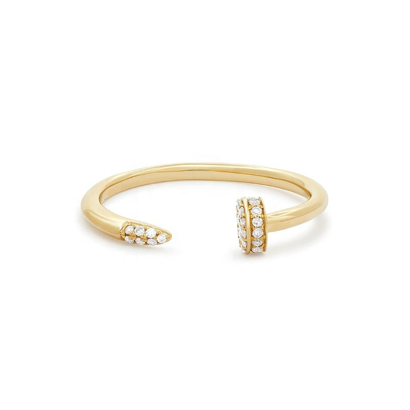 Gold Open Spike Ring
