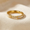 Gold Inlay Band Ring