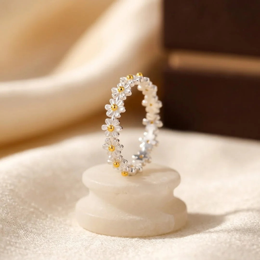 Silver Londens Floral Ring