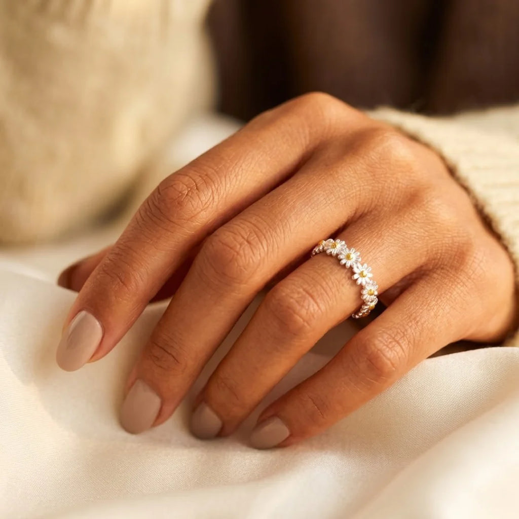 Silver Londens Floral Ring