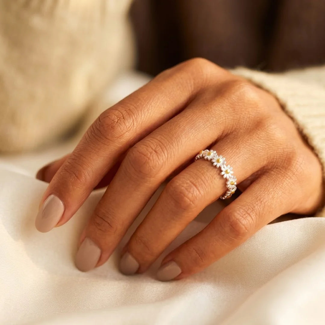 Silver Londens Floral Ring